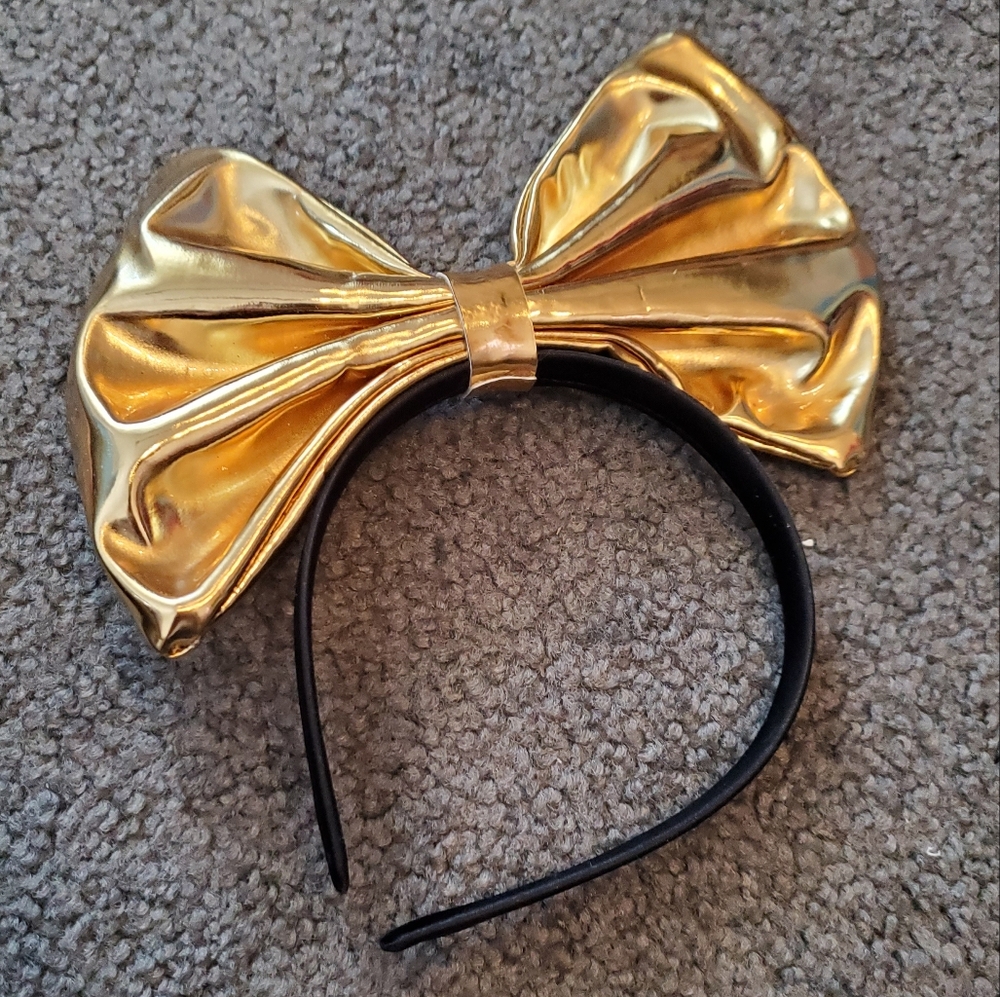 Gold Oversized Bow Headband
